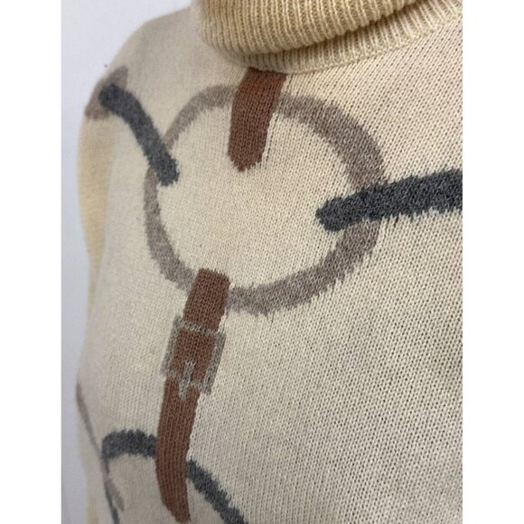 HERMES Paris Camel Turtleneck Sweater Size 42 - Picture 6 of 9